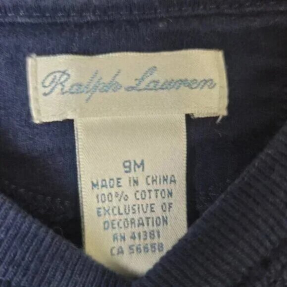 Ralph Lauren Waffle Thermal Romper Long Sleeve Size 9M - Picture 6 of 8